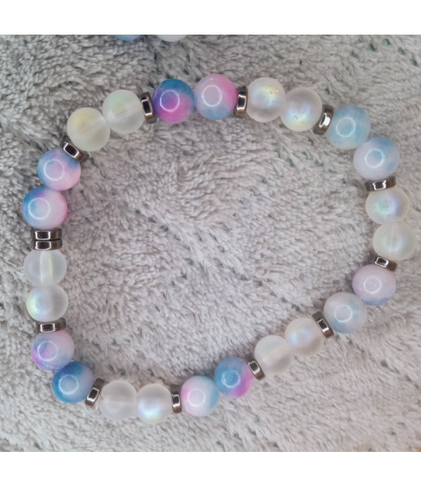 Beaded bracelet chalcedony