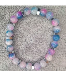 Beaded bracelet chalcedony